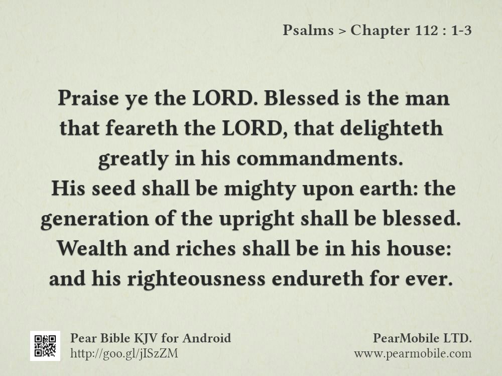 Psalms, Chapter 112:1-3